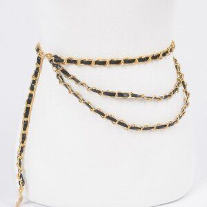 Metal Pu Plus Size Chain Belt